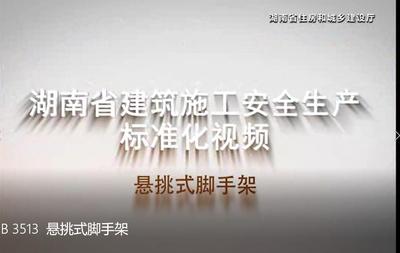 B 3513 &nbsp;悬挑式脚手架